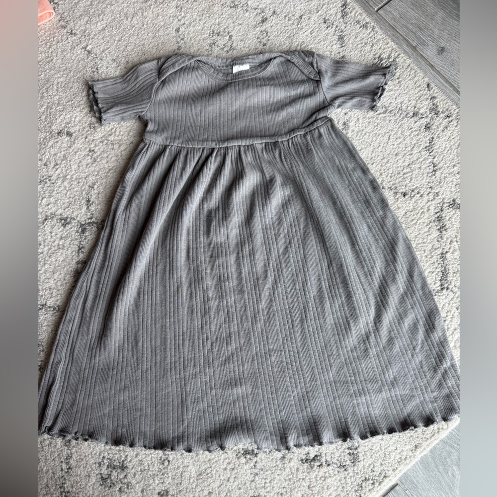 Kate Quinn Heather Gray Ribbed Dress Size 3T